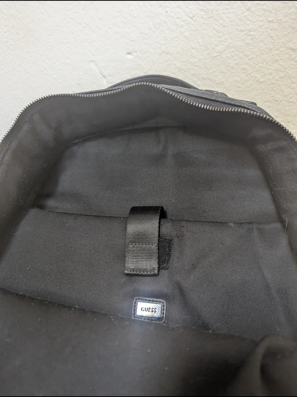 GUESS Black Leather Backpack